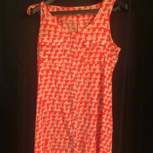 Pink White Almost Hounds Tooth Summer Dress